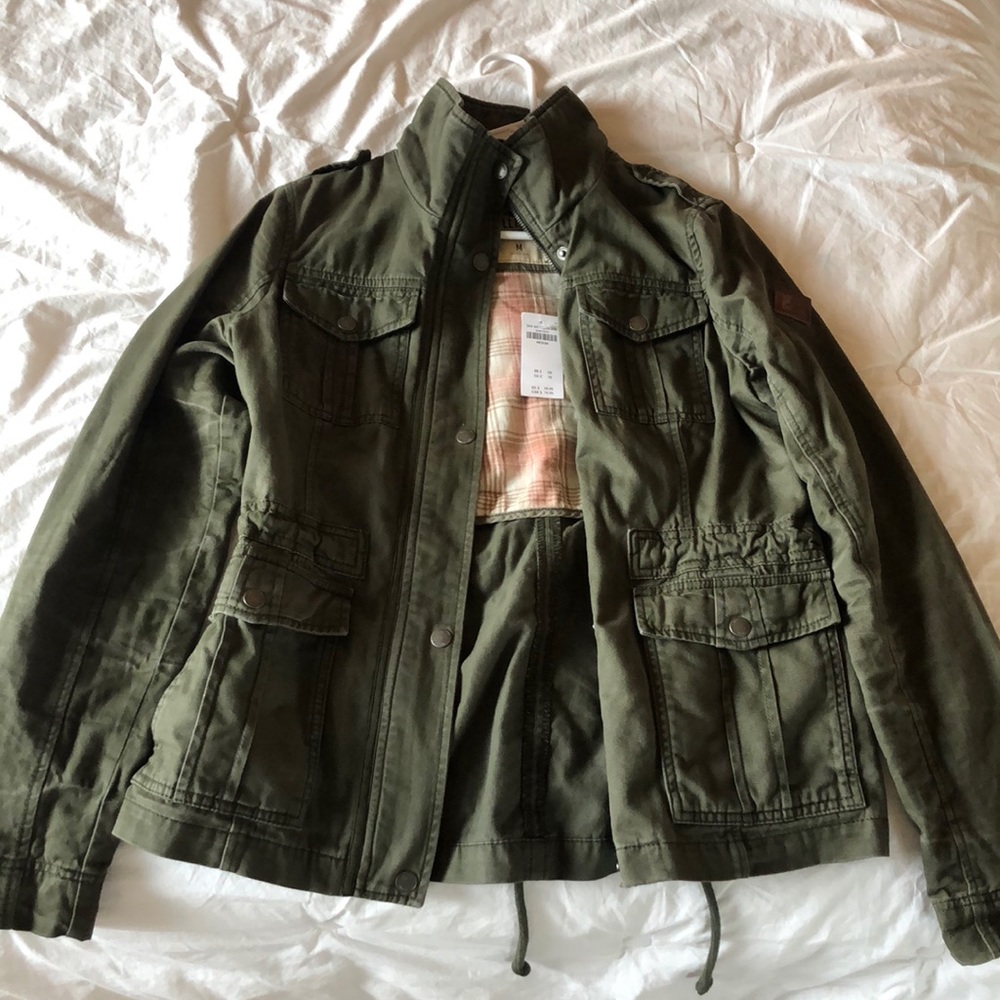 Army Green Hollister Utility Jacket